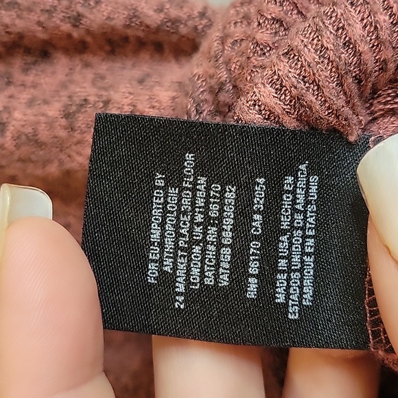 Anthropologie Sweater with Ruffled slits Oversized Postmark Fits Medium, Tag XS - Picture 3 of 8